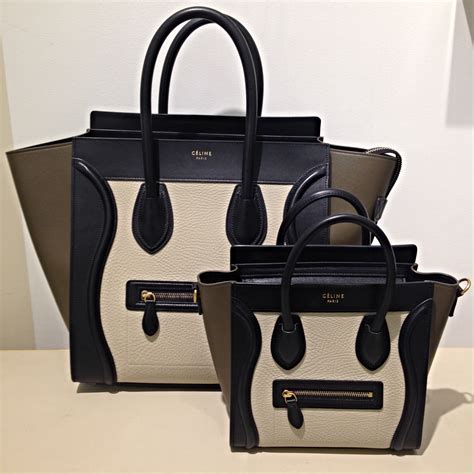 celine micro nano size|Celine mini luggage size.